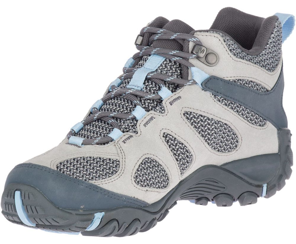 Merrell Boots Grey - Yokota 2 Mid Waterproof - Womens 16MQEKRYI